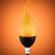 LED Flame Bulb - 2.5 Watt - 6 Watt Equal - Candle Glow - 4.59 in. x 1.41 in. Thumbnail