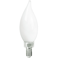500 Lumens - 5 Watt - 3200 to 1800 Kelvin - LED Chandelier Bulb - 60 Watt Equal - Smooth Dims from Incandescent to Candle Light - Frosted - Candelabra Base - 120 Volt - TCP FF11D60FRGL1