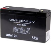6 Volt - 12 Ah - F2 Terminal - UB6120 - AGM Battery - UPG D5778