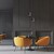 5 in. x 4 in. Wattage Selectable LED Pendant Fixture - Gold Baffle - Black Finish Thumbnail
