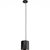 6 in. x 6 in. Wattage Selectable LED Pendant Fixture - Chrome Baffle - Black Finish Thumbnail