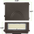 15,500 Lumen Max - 120 Watt Max - Wattage and Color Selectable Full Cutoff LED Wall Pack Fixture Thumbnail