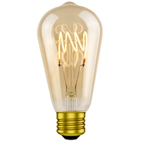 250 Lumens - 4.5 Watt - 2000 Kelvin - LED Edison Bulb - 5.38 in. x 2.5 in. - 40 Watt Equal - 120 Volt - Green Creative 37093