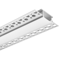 6.56 ft. Anodized Aluminum - Mud-In Channel Extrusion - Silver - For 0.79 in LED Tape Light and Strip Light - PLT-12902