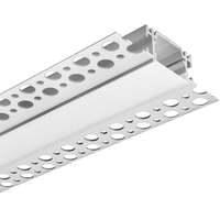 6.56 ft. Anodized Aluminum - Mud-In Channel Extrusion - Silver - For 0.59 in. LED Tape Light and Strip Light - PLT-12909