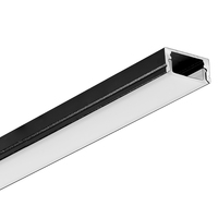 6.56 ft. Non-Anodized Aluminum - Surface Mount Channel Extrusion - Black - For 0.47 in. LED Tape Light and Strip Light - PLT-12847