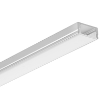 6.56 ft. Anodized Aluminum - Surface Mount Channel Extrusion - Silver - For 0.47 in. LED Tape Light and Strip Light - PLT-12848