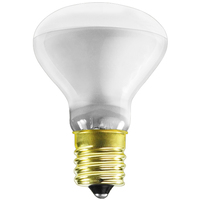 25 Watt - R14 Incandescent Light Bulb - Frosted - Intermediate Brass Base - 120 Volt - Satco S3205