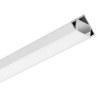 6.56 ft. Anodized Aluminum - Corner Mount Channel Extrusion - Silver - For 0.47 in. LED Tape Light and Strip Light - PLT-12857