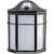 10 in. LED Outdoor Wall Sconce Fixture - Polycarbonate Lens - Black Finish Thumbnail