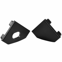 End Caps With and Without Hole - Black - For Corner Mount Channel Extrusion - 2 Pack - PLT-12859
