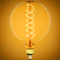 60 Watt Incandescent - Oversized Vintage Globe Light Bulb - 11.2 in. x 8 in. - 160 Lumens - Medium Base - 160 Lumens - 120 Volt - Bulbrite 137401