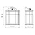 10 in. LED Outdoor Wall Sconce Fixture - Polycarbonate Lens - Black Finish Thumbnail