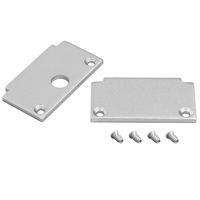 END CAP ALP080R GREY 2PK