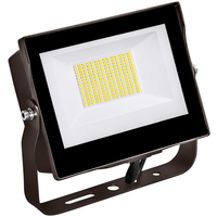 5034 Lumens - 35 Watt - Color Selectable LED Flood Light Fixture - Kelvin 3000-4000-5000 - 144 Lumens Per Watt - Replaces a 150 Watt Metal Halide - Yoke Mount - 120-277 Volt - PLTS-13124
