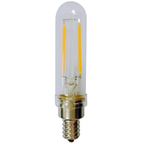 200 Lumens - 2 Watt - 2700 Kelvin - LED T6 Tubular Bulb - 40 Watt Equal - Incandescent Match - Candelabra Base - 92 CRI - 120 Volt - Archipelago Lighting LTTB6C20027CB-90