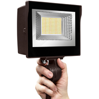 3700 Lumens - 25 Watt - Color Selectable LED Flood Light Fixture - Kelvin 3000-4000-5000 - 148 Lumens Per Watt - Replaces a 100 Watt Metal Halide - Knuckle Mount - 120-277 Volt - PLT-13085