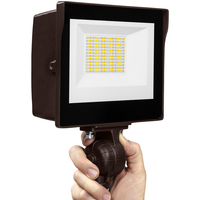 3760 Lumens - 25 Watt - Color Selectable LED Flood Light Fixture - Kelvin 3000-4000-5000 - 150 Lumens Per Watt - Replaces a 100 Watt Metal Halide - Knuckle Mount - 120-277 Volt - PLT-13086