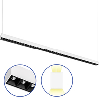 8 ft. Wattage Selectable Architectural LED Linear Fixture with Micro Reflector Lens - Up/Down Light - 9831 Lumen Max - White - Linkable - Watts 40-60-80 - Kelvin 3500 - 120-277 Volt - PLT PremiumSpec - PLT-90367