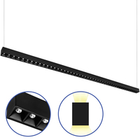 8 ft. Wattage Selectable Architectural LED Linear Fixture with Micro Reflector Lens - Up/Down Light - 9336 Lumen Max - Black - Linkable - Watts 40-60-80 - Kelvin 3500 - 120-277 Volt - PLT PremiumSpec - PLT-90368