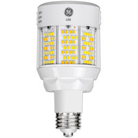7000 Lumen Max - 45 Watt Max - Wattage and Color Selectable LED Corn Bulb - Direct Replacement for ED17 Bulb - Medium or Mogul Base (Adapter Included) - 120-277 Volt - GE 93303384