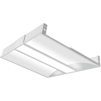 4930 Lumens Max - 40 Watt Max - 2 x 2 Wattage and Color Selectable LED Troffer Fixture with Direct/Indirect Light - Watts 20-30-40 - Kelvin 3000-3500-4000 - 120-277 Volt - PLT PremiumSpec - PLT-90339