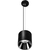 6 in. x 6 in. Wattage Selectable LED Pendant Fixture - Chrome Baffle - Black Finish Thumbnail