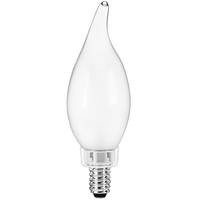 150 Lumens - 2 Watt - 2700 Kelvin - LED Chandelier Bulb - 25 Watt Equal - Incandescent Match - Frosted - Candelabra Base - 120 Volt - PLT-11886