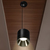 6 in. x 6 in. Wattage Selectable LED Pendant Fixture - Chrome Baffle - Black Finish Thumbnail