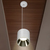 6 in. x 6 in. Wattage Selectable LED Pendant Fixture - Chrome Baffle - White Finish Thumbnail