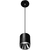5 in. x 4 in. Wattage Selectable LED Pendant Fixture - Chrome Baffle - Black Finish Thumbnail