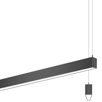 8 ft. Wattage and Color Selectable Architectural LED Linear Fixture with Diffuser Lens - Up/Down Light - 9200 Total Lumens - Black - Versa Series - Linkable - Watts 40-60-80 - Kelvin 3000-3500-4000 - 120-277 Volt - PLT PremiumSpec PLT-90433