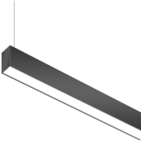 8 ft. Wattage and Color Selectable Architectural LED Linear Fixture with Louver Lens - Up/Down Light - 7200 Total Lumens - Black - Versa Series - Linkable - Watts 40-60-80 - Kelvin 3000-3500-4000 - 120-277 Volt - PLT PremiumSpec PLT-90441