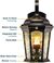 14.5 in. LED Outdoor Wall Sconce Fixture - Flame Lantern - Water Glass Lens - Bronze Finish Thumbnail