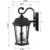 1200 Lumens - 12.5 Watt - 3000 Kelvin - LED Outdoor Wall Sconce Fixture - Flame Lantern Thumbnail