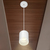 5 in. x 4 in. Wattage Selectable LED Pendant Fixture - White Finish Thumbnail