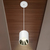 5 in. x 4 in. Wattage Selectable LED Pendant Fixture - Chrome Baffle - White Finish Thumbnail