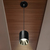 5 in. x 4 in. Wattage Selectable LED Pendant Fixture - Chrome Baffle - Black Finish Thumbnail