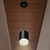 5 in. x 4 in. Wattage Selectable LED Pendant Fixture - White Baffle - Black Finish Thumbnail