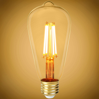 600 Lumens - 7 Watt - 2200 Kelvin - LED Edison Bulb - 5.51 in. x 2.52 in. - 60 Watt Equal - 120 Volt - PLT-11845