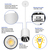 5 in. x 4 in. Wattage Selectable LED Pendant Fixture - Chrome Baffle - White Finish Thumbnail