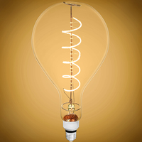 Natural Light - 4 Watt - 2200 Kelvin - LED Oversized Vintage Light Bulb - 13 in. x 6 in. - 200 Lumens - Medium Base - Clear - 95 CRI - 120 Volt - Bulbrite 776300