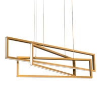AFX Cole - 39 in. x 11 in. LED Pendant Fixture - Gold Finish - 2600 Lumens - 34 Watt - 3000 Kelvin - 90 CRI - 9 ft. Adjustable Cables - 90 CRI - 120 Volt - AFX Lighting COLP39L30D1GD