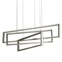 AFX Cole - 39 in. x 11 in. LED Pendant Fixture - Nickel Finish - 2600 Lumens - 34 Watt -  3000 Kelvin - 90 CRI - 120 Volt - 9 ft. Adjustable Cables -  AFX Lighting COLP39L30D1SN