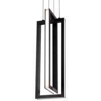 AFX Cole - 24 in. x 6 in. LED Pendant Fixture - Black Finish - 1700 Lumens - 22 Watt - 3000 Kelvin - 9 ft. Adjustable Cables - 90 CRI - 120 Volt - AFX Lighting COLP06L30D1BK