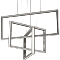 AFX Cole - 24 in. x 15 in. LED Pendant Fixture  - Nickel Finish - 2800 Lumens - 36 Watt - 3000 Kelvin - 9 ft. Adjustable Cables - 90 CRI - 120 Volt - AFX Lighting COLP24L30D1SN