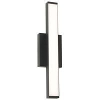 AFX Gale - 1.5 ft. LED Outdoor Wall Sconce Fixture - 3000 Kelvin - Black finish - 1425 Lumens - 25 Watt - Horizontal or Vertical Installation - 120-277 Volt - AFX Lighting GLEW0518L30UDBK