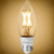 450 Lumens - 4.5 Watt - LED Chandelier Filament Bulb with 3 Selectable Color Temperature - 4.6 x 1.7 in. Thumbnail