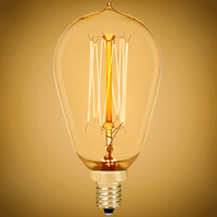 25 Watt - Edison Bulb - Incandescent Vintage Light Bulb - 35 Lumens -  Candelabra Base - Amber Tinted - 120 Volt - Bulbrite 132510