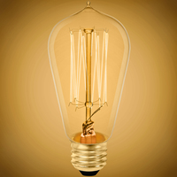 40 Watt - Edison Bulb - Incandescent Vintage Light Bulb - 120 Lumens - Medium Base - Amber Tinted - 120 Volt - Bulbrite 134019